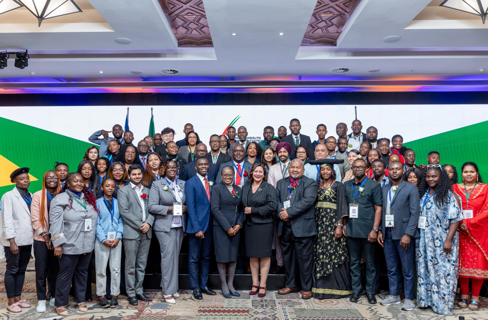Group photo of delegates at the first youth consultative dialogue in Windoek, Namibia