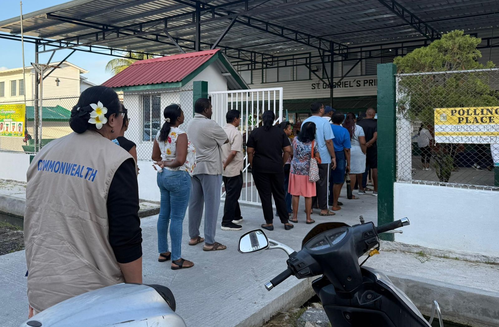 Commonwealth Observer Group at a polling station in Guyana