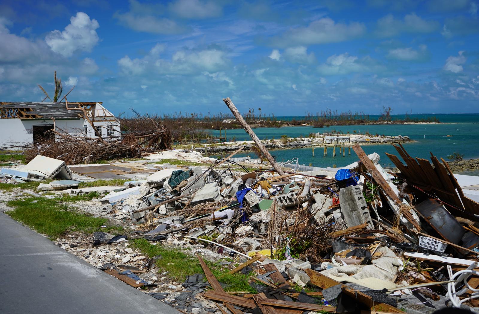 Debris in the Bahamas after Hurricane Dorian in 2019