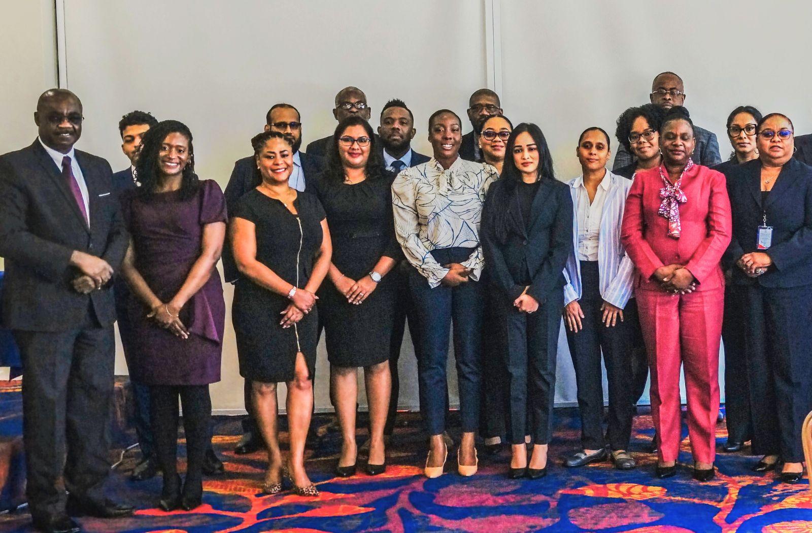 A group photo of delegates from the Integrity Commission of Trinidad and Tobago and Dr Roger Koranteng 