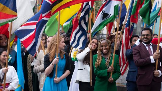 flag bearers from across the Commonwealth on Commonwealth Day 2023