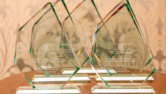 Commonwealth Youth Award trophies