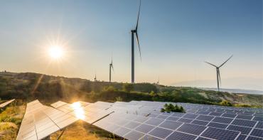 Solar panels and windmills