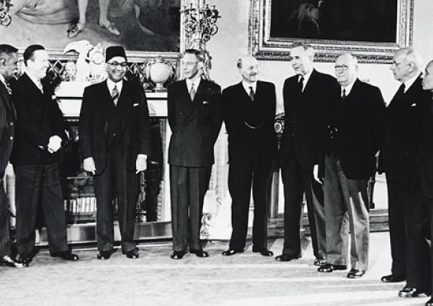 King George VI with Commonwealth leaders at the 1949 Commonwealth Prime Ministers Meeting