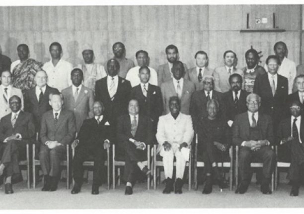 Family photo of leaders at the 1979 CHOGM in Lusaka, Zambia